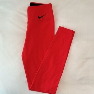 Red Nike DRI-FIT Leggings - XS